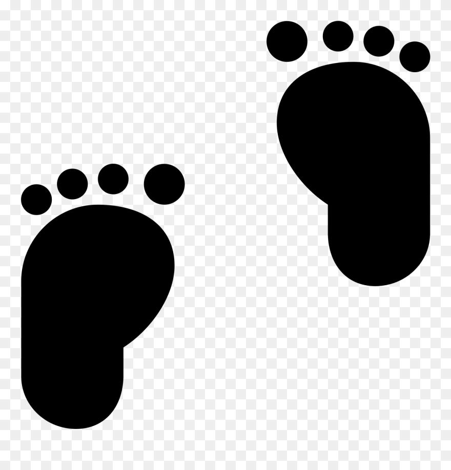 Detail Baby Footprints Clipart Black Nomer 39