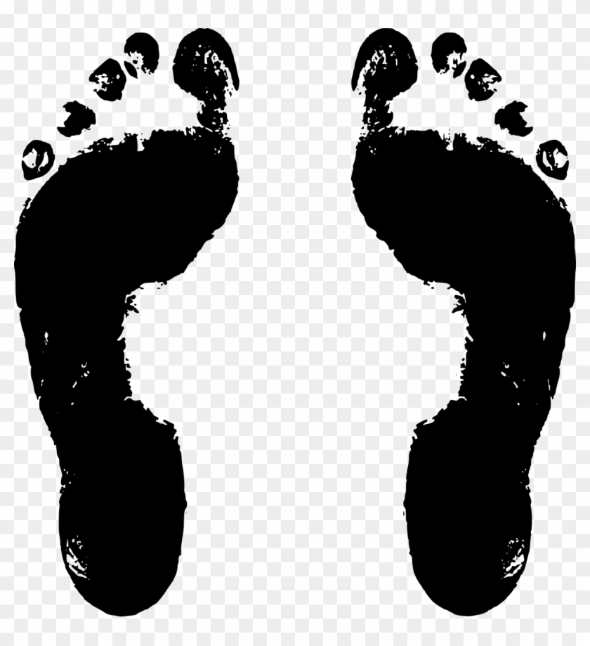 Detail Baby Footprints Clipart Black Nomer 41