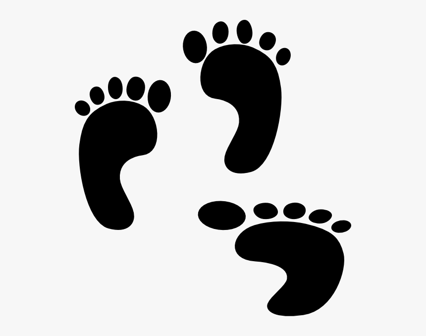 Detail Baby Footprints Clipart Black Nomer 44