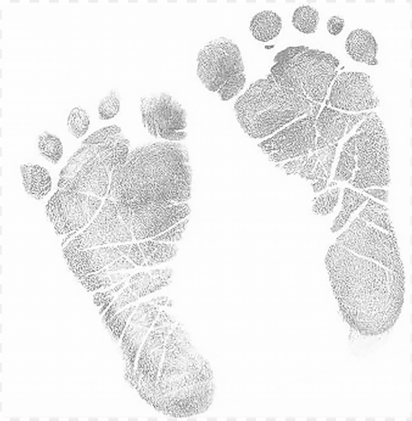 Detail Baby Footprints Clipart Black Nomer 48