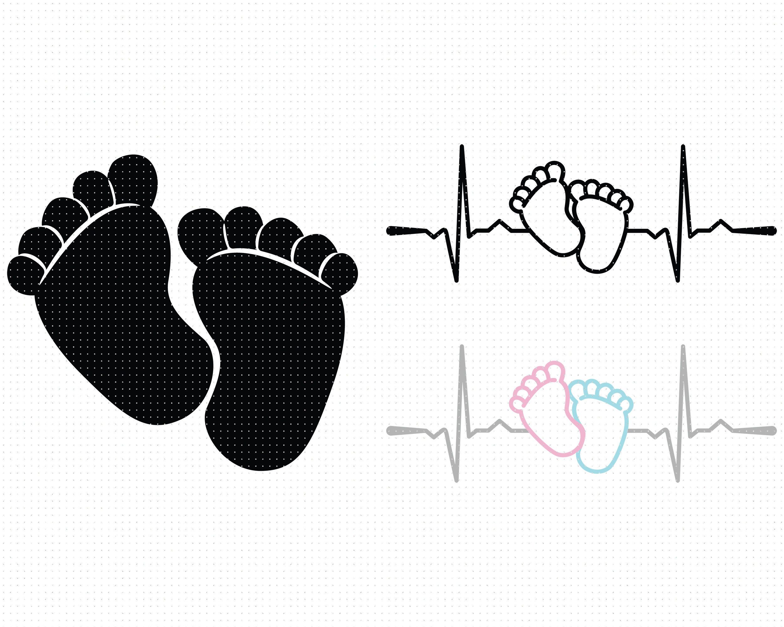 Detail Baby Footprints Silhouette Nomer 12