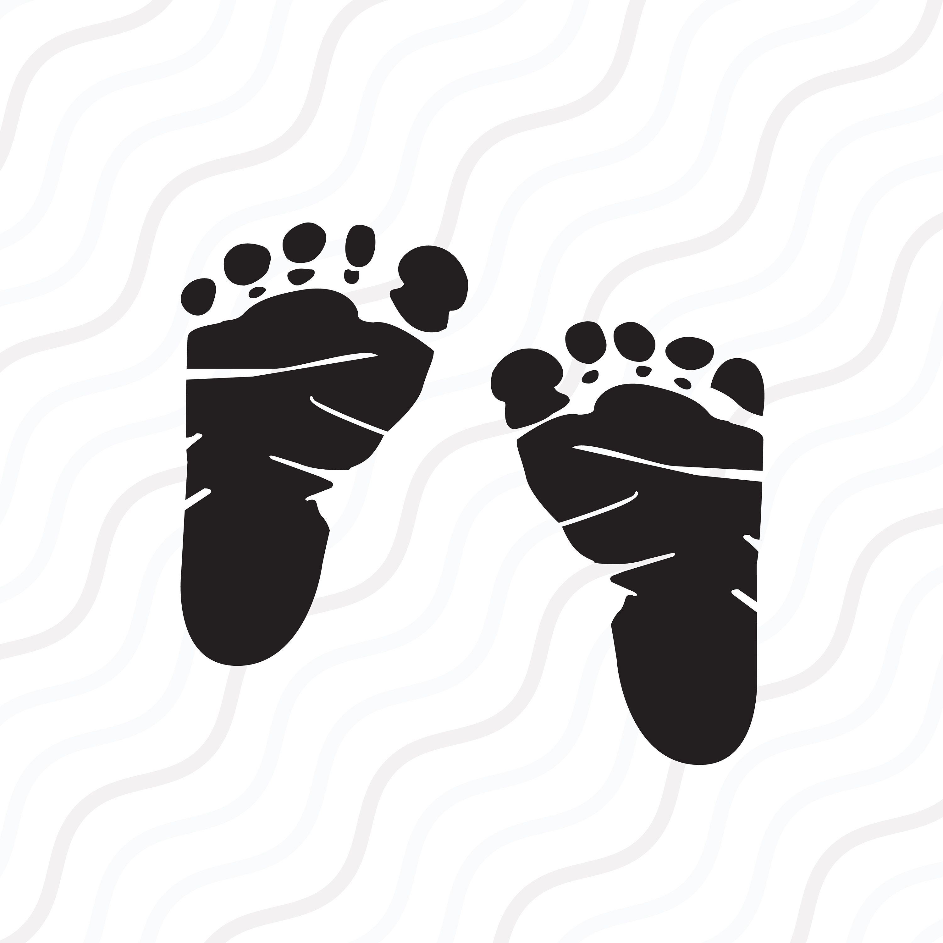 Detail Baby Footprints Silhouette Nomer 15