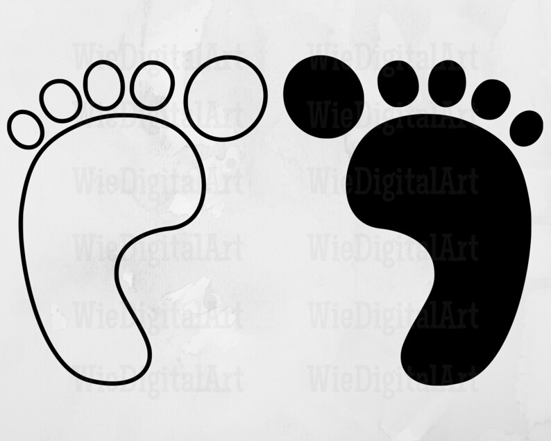 Detail Baby Footprints Silhouette Nomer 29