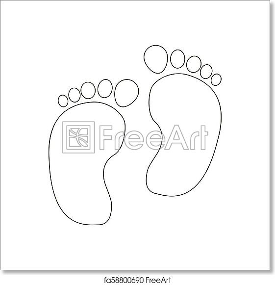 Detail Baby Footprints Silhouette Nomer 36