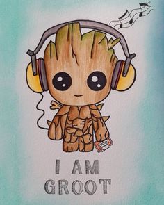 Detail Baby Groot With Headphones Nomer 47