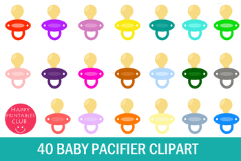 Detail Baby Pacifier Clip Art Nomer 29