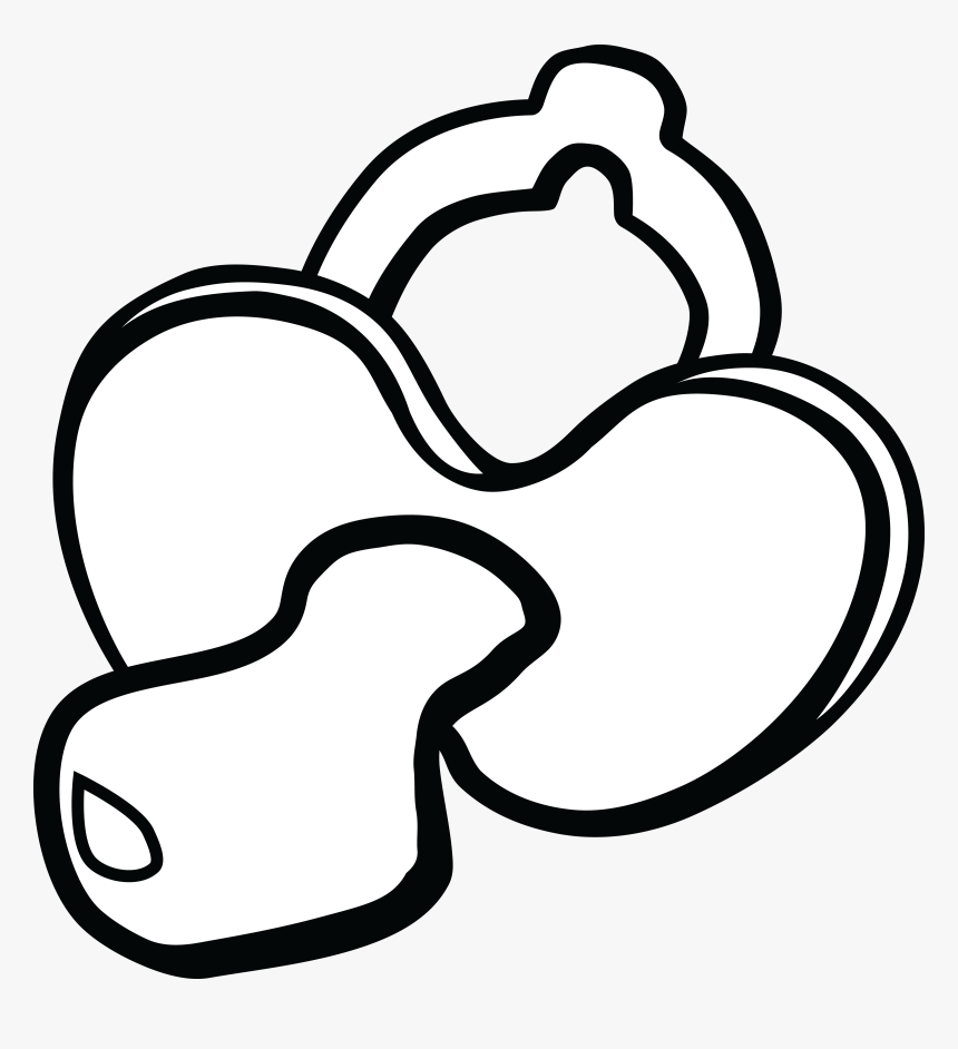 Detail Baby Pacifier Clipart Black And White Nomer 24