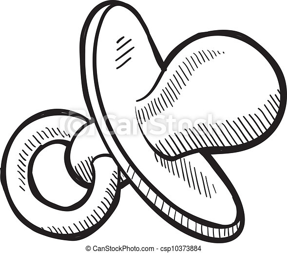Detail Baby Pacifier Clipart Black And White Nomer 28