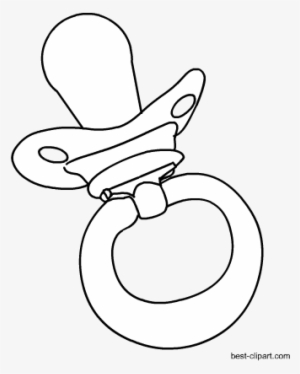 Detail Baby Pacifier Clipart Black And White Nomer 36