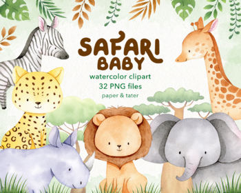 Detail Baby Safari Animal Clipart Nomer 27