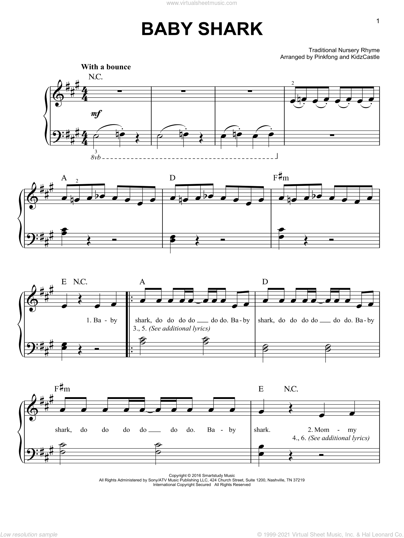 Detail Baby Shark Alto Saxophone Sheet Music Nomer 18