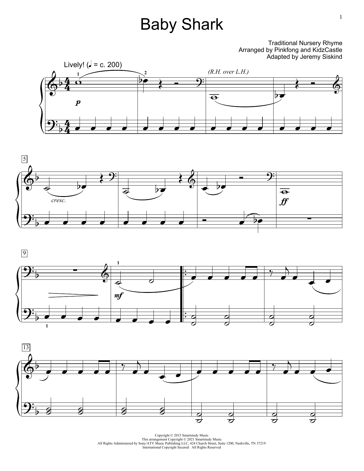 Detail Baby Shark Alto Saxophone Sheet Music Nomer 25