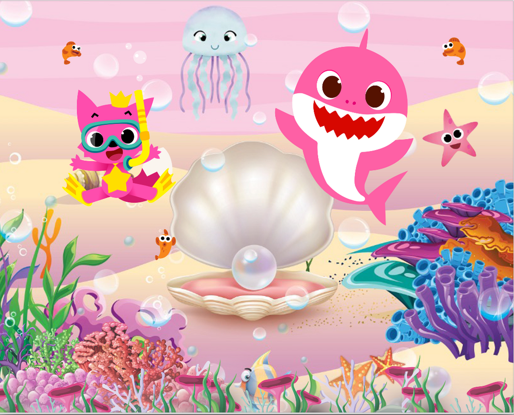 Baby Shark Background Pink - KibrisPDR