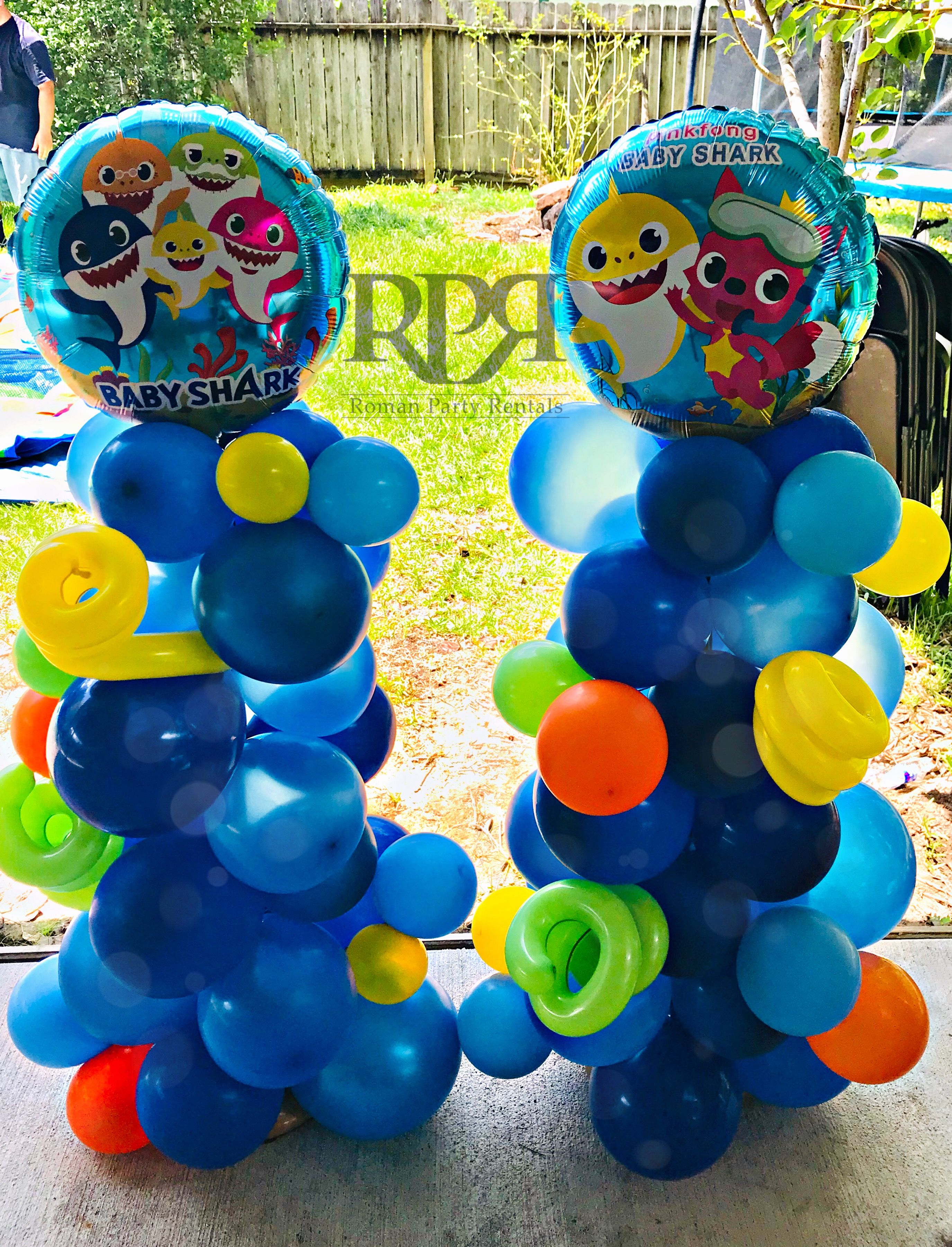 Baby Shark Balloon Column - KibrisPDR