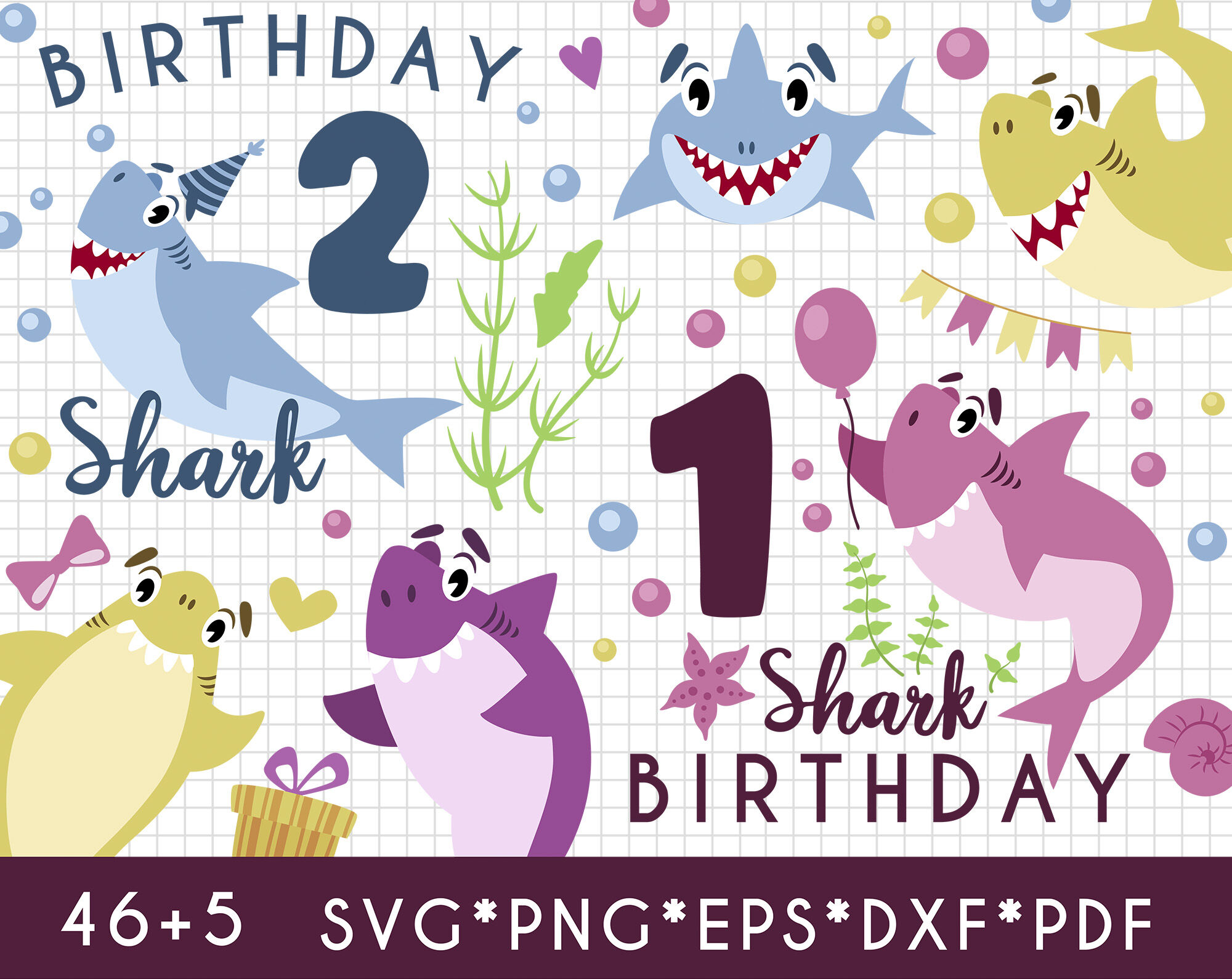 Detail Baby Shark Birthday Clipart Nomer 56