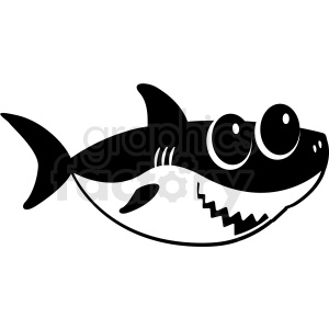 Detail Baby Shark Black And White Clipart Nomer 3