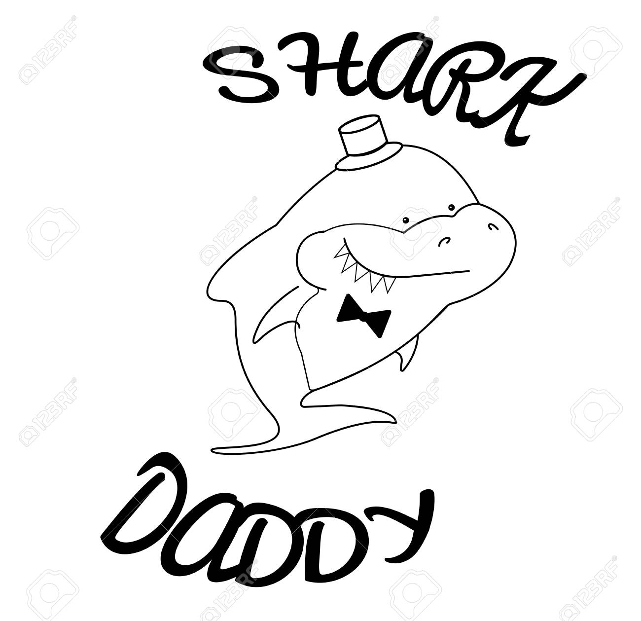 Detail Baby Shark Black And White Clipart Nomer 29