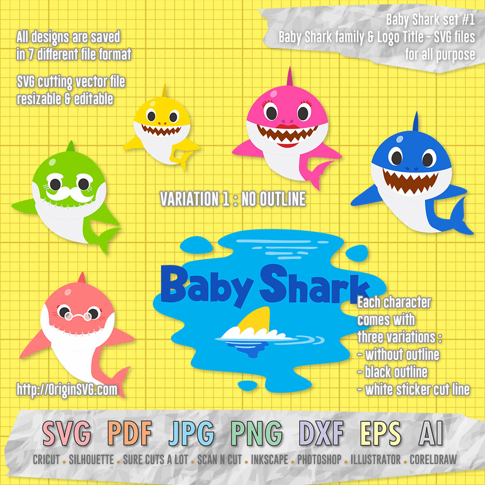 Detail Baby Shark Family Images Nomer 30