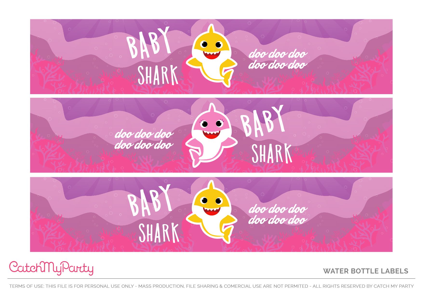 Detail Baby Shark Water Bottle Labels Free Nomer 13