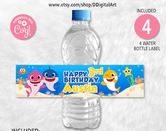 Detail Baby Shark Water Bottle Labels Free Nomer 14