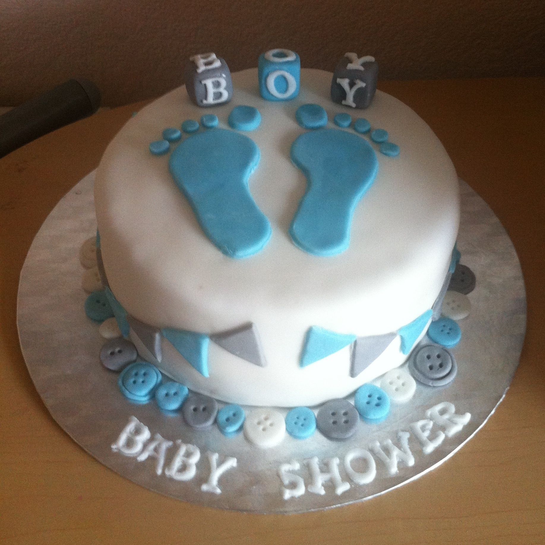 Detail Baby Shower Cake With Footprints Nomer 2