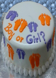 Detail Baby Shower Cake With Footprints Nomer 31