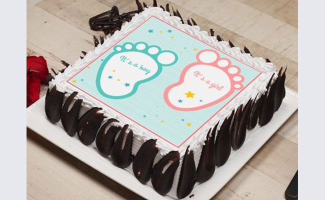 Detail Baby Shower Cake With Footprints Nomer 34