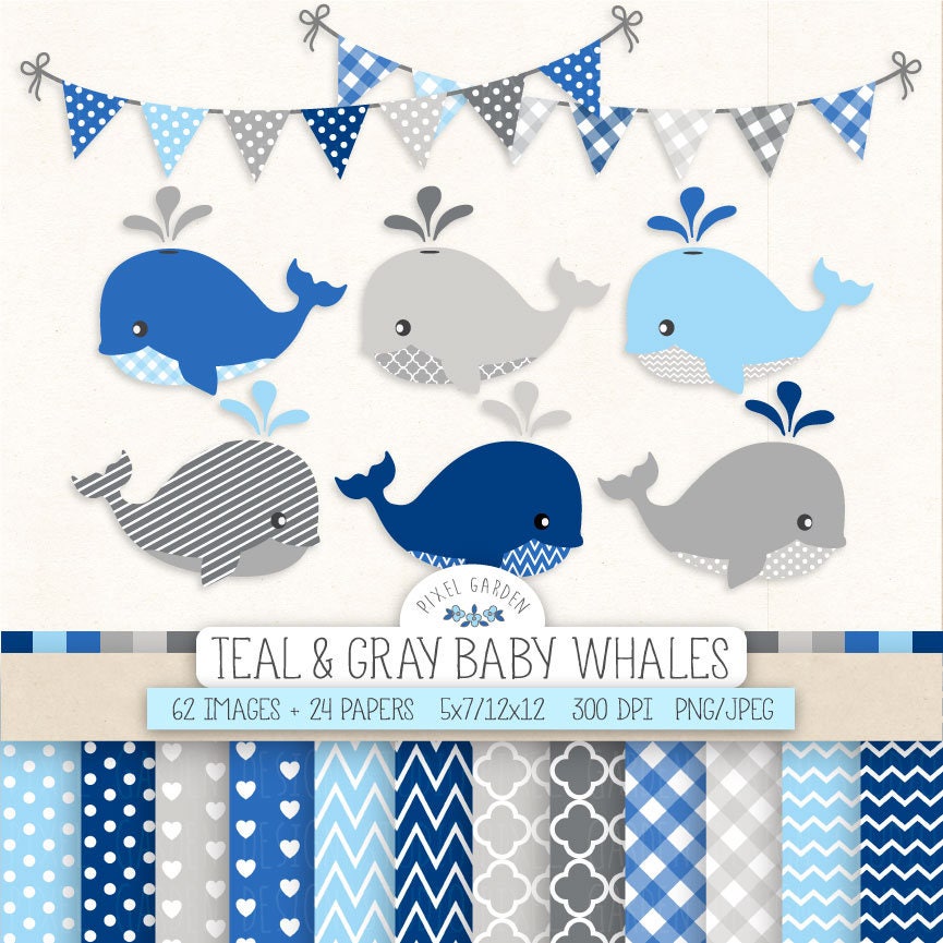 Detail Baby Shower Whale Clipart Nomer 20