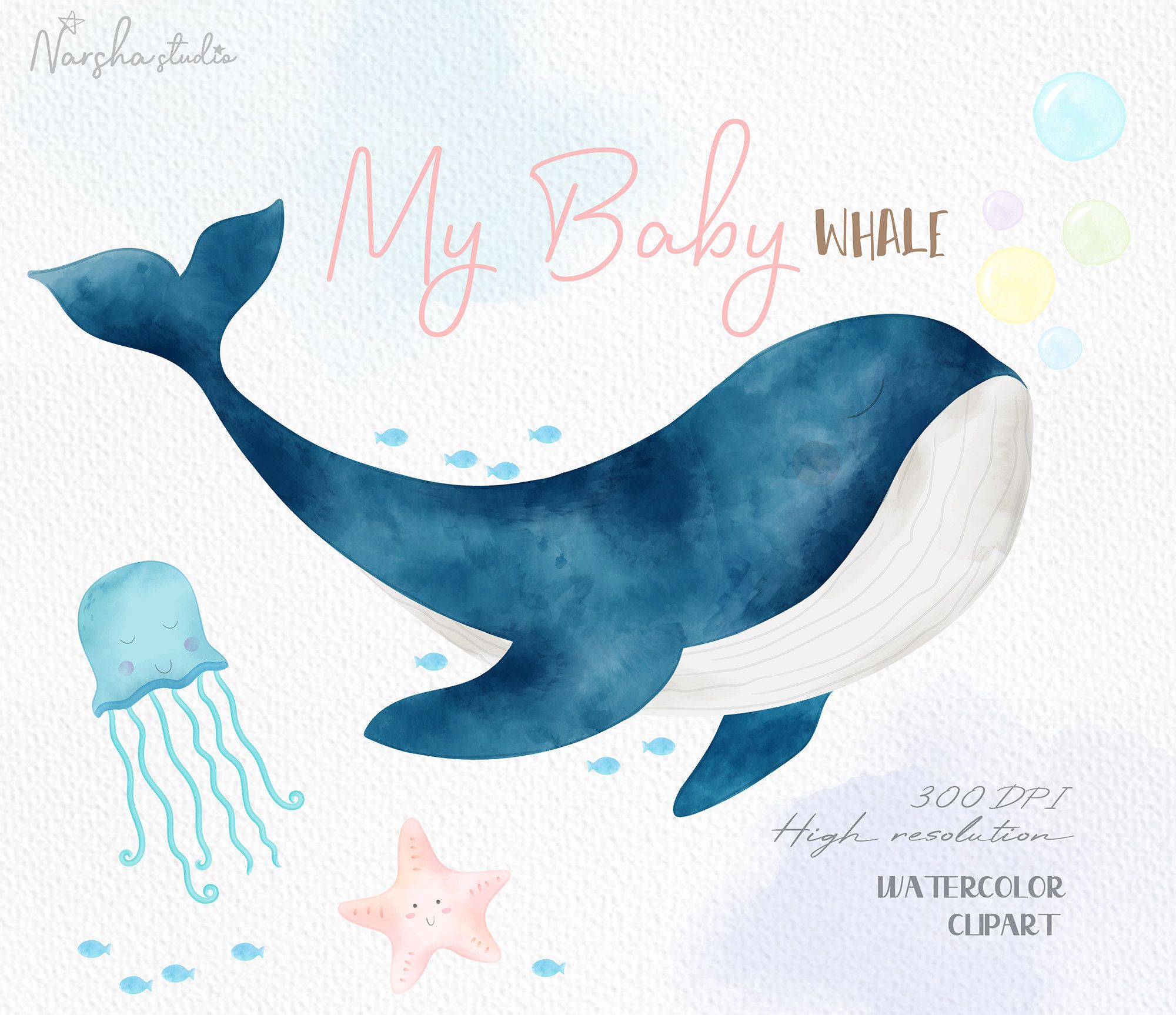 Detail Baby Shower Whale Clipart Nomer 34