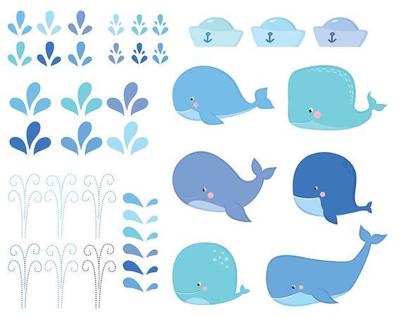 Detail Baby Shower Whale Clipart Nomer 36