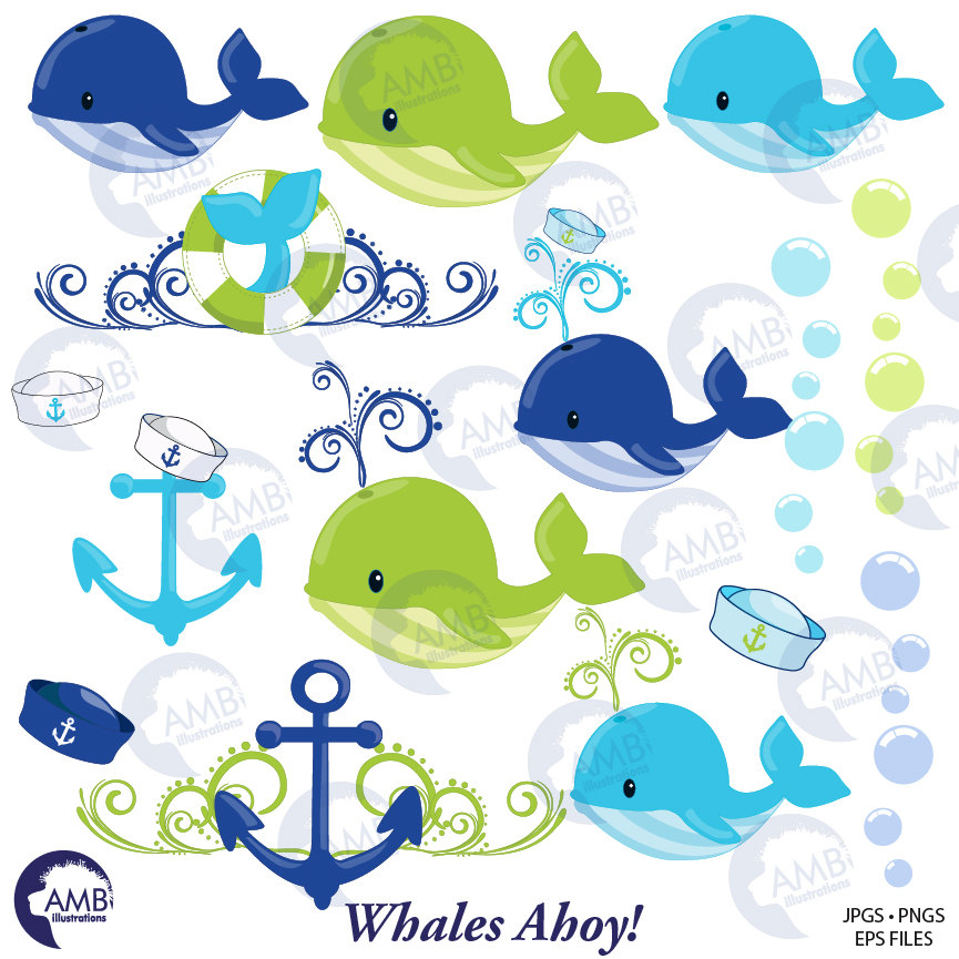 Detail Baby Shower Whale Clipart Nomer 7