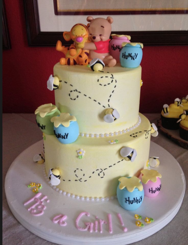 Detail Baby Shower Winnie The Pooh Cakes Nomer 4