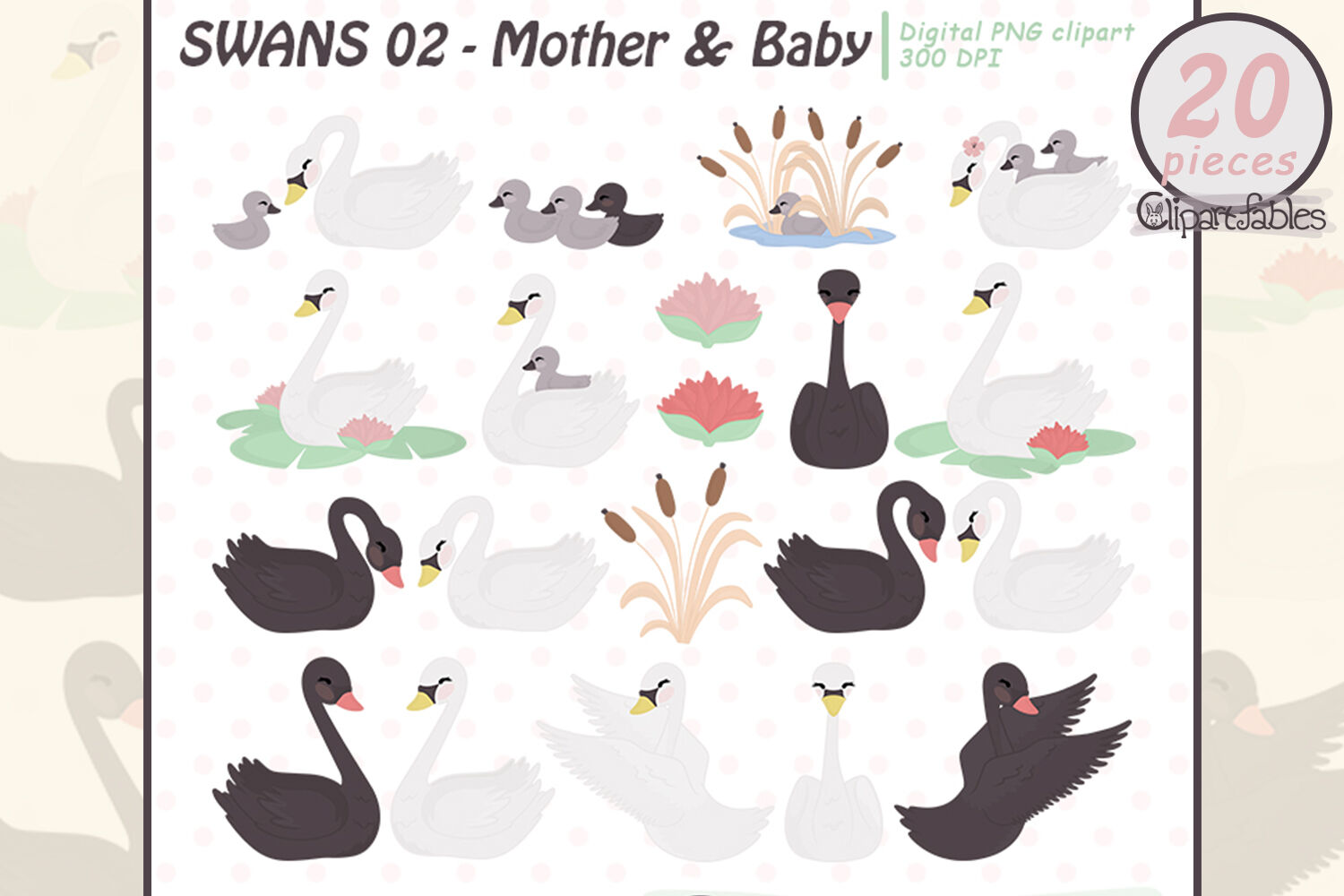 Detail Baby Swan Clipart Nomer 40