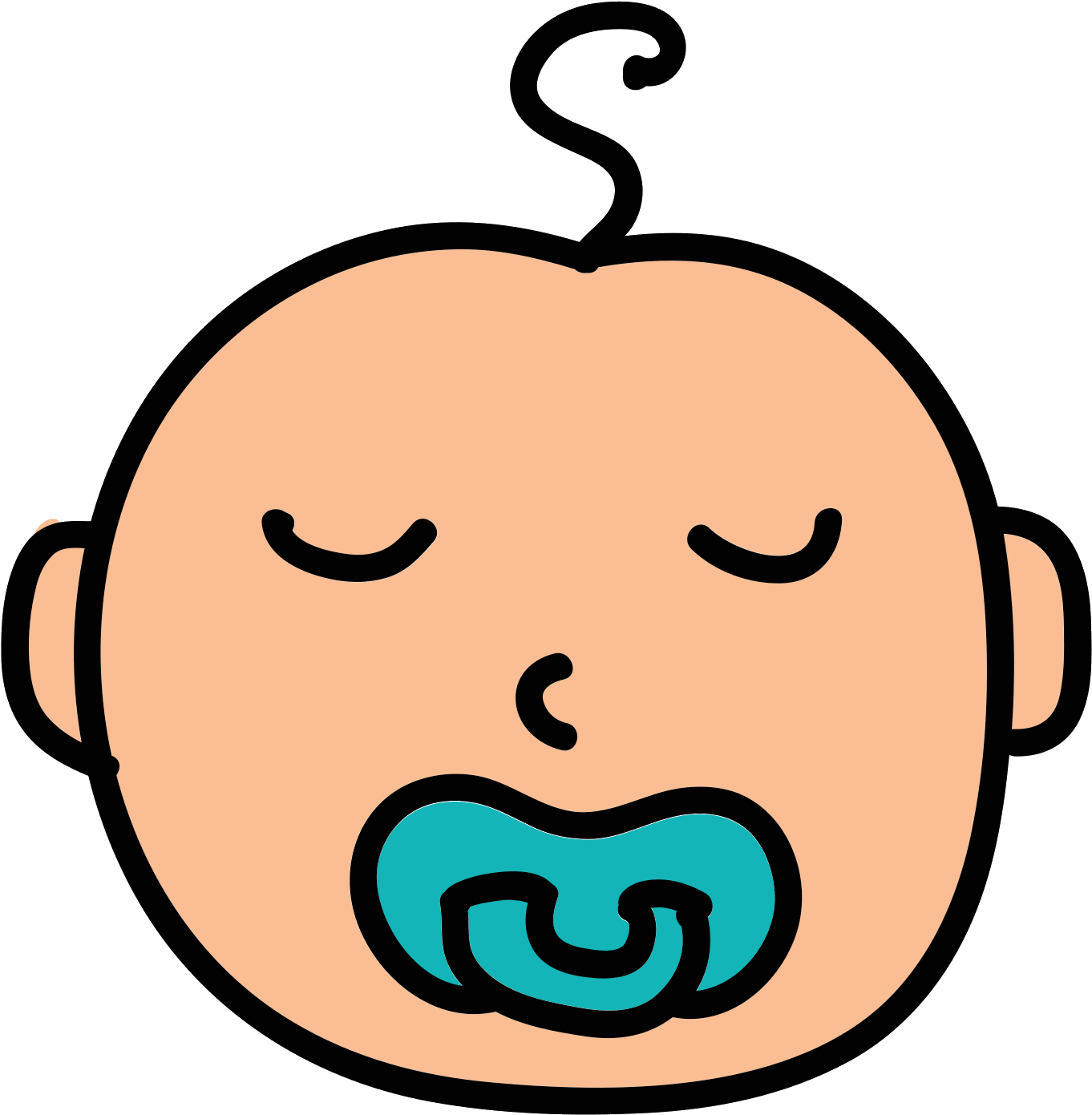 Detail Baby With Pacifier Clipart Nomer 6