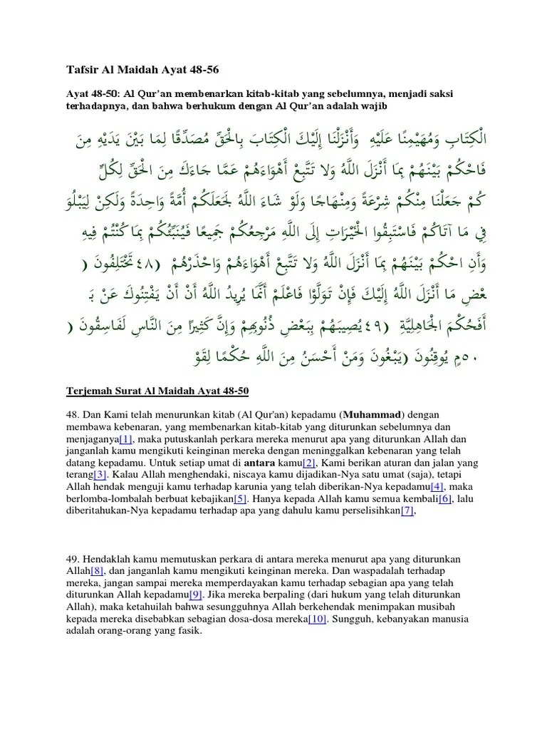 Detail Bacaan Latin Surat Al Maidah Ayat 48 Nomer 4