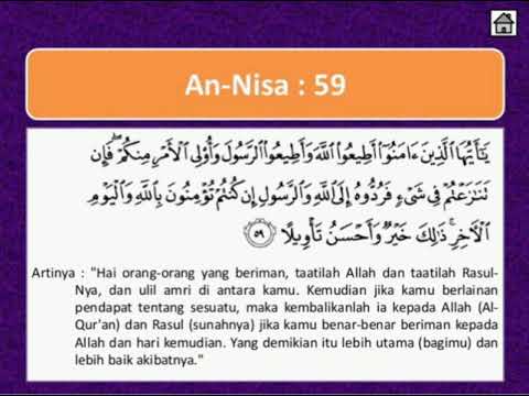 Detail Bacaan Latin Surat An Nisa Ayat 59 Nomer 6