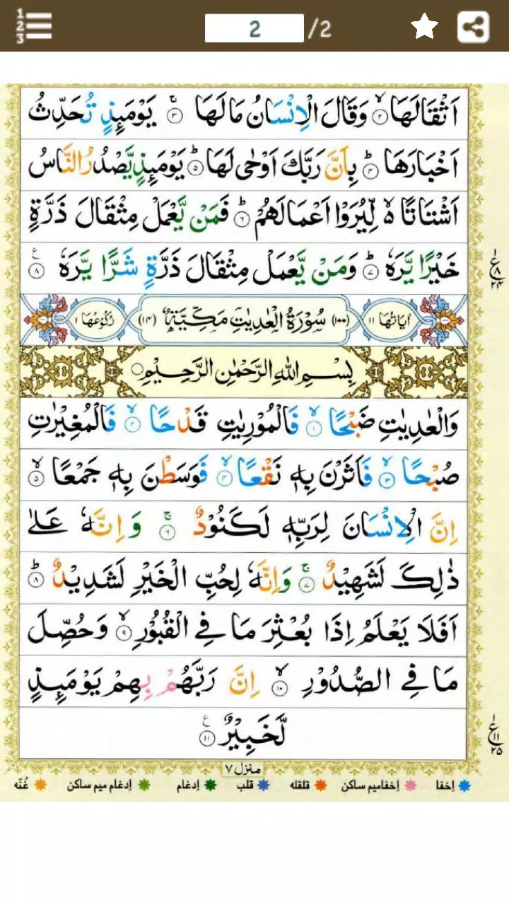 Detail Bacaan Surat Al Adiyat Nomer 18