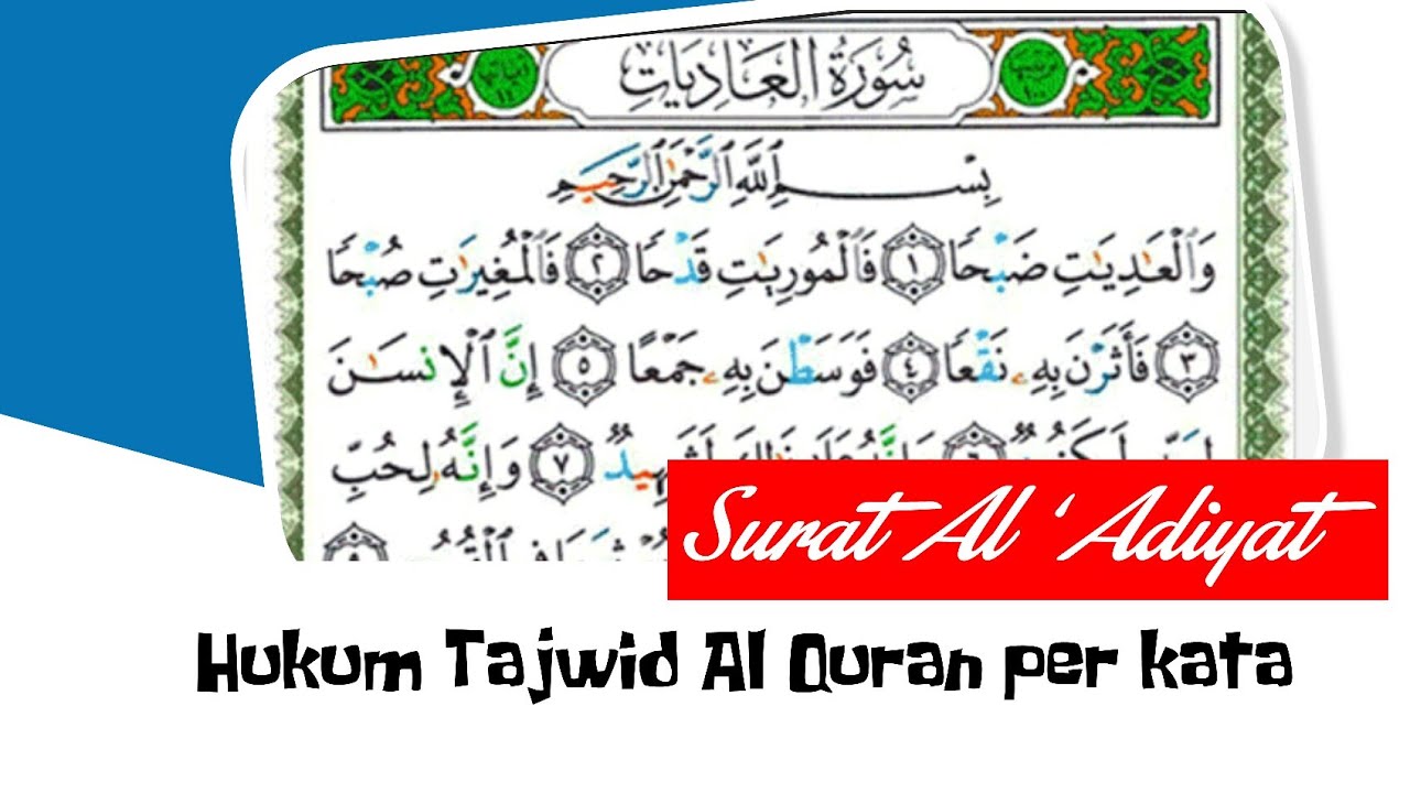 Detail Bacaan Surat Al Adiyat Nomer 19