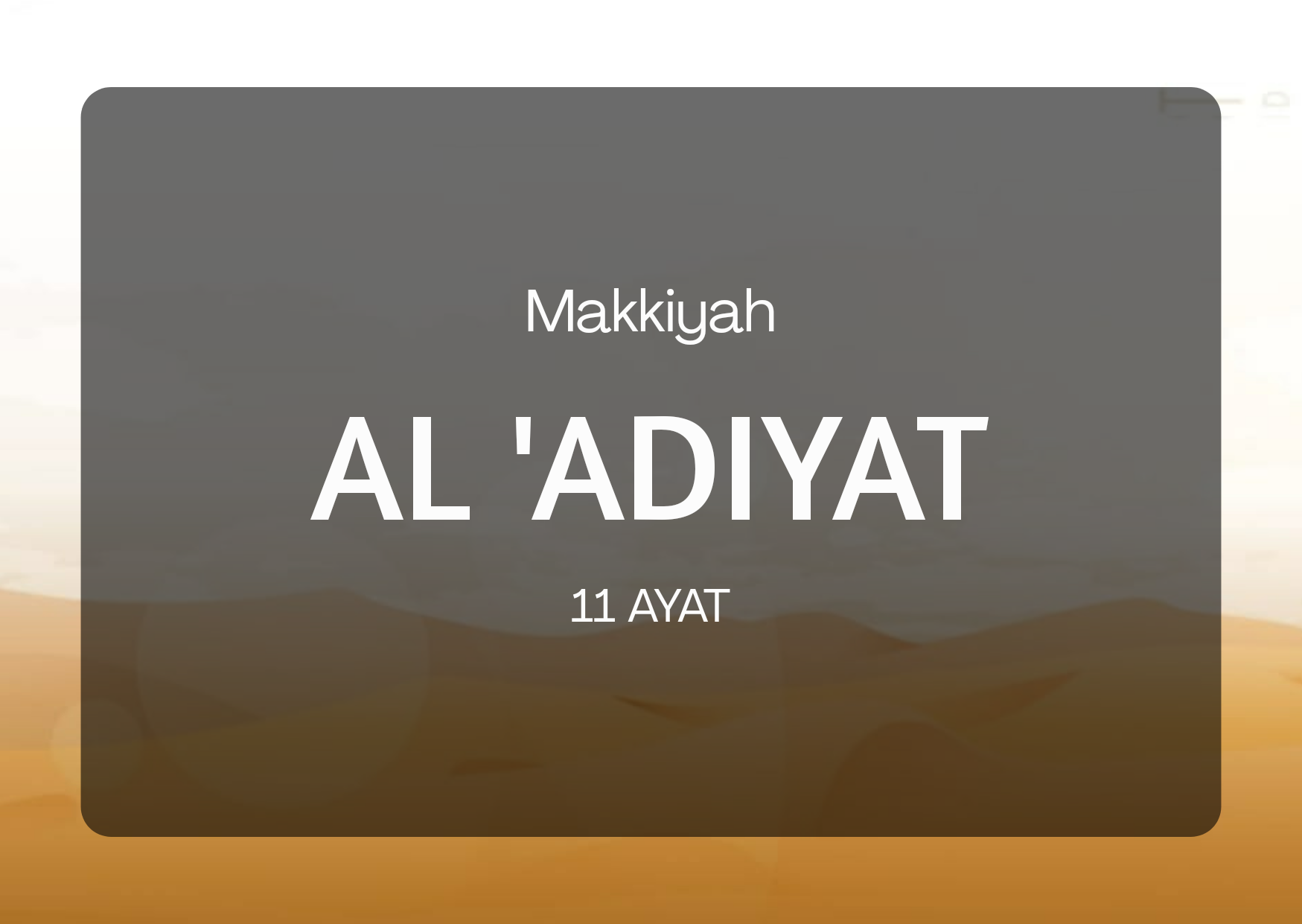 Detail Bacaan Surat Al Adiyat Nomer 53