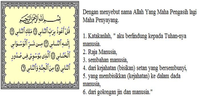 Detail Bacaan Surat Al Annas Nomer 7