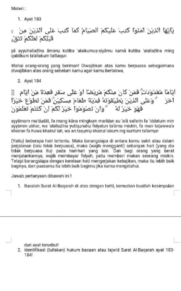 Detail Bacaan Surat Al Baqarah Ayat 183 Nomer 48