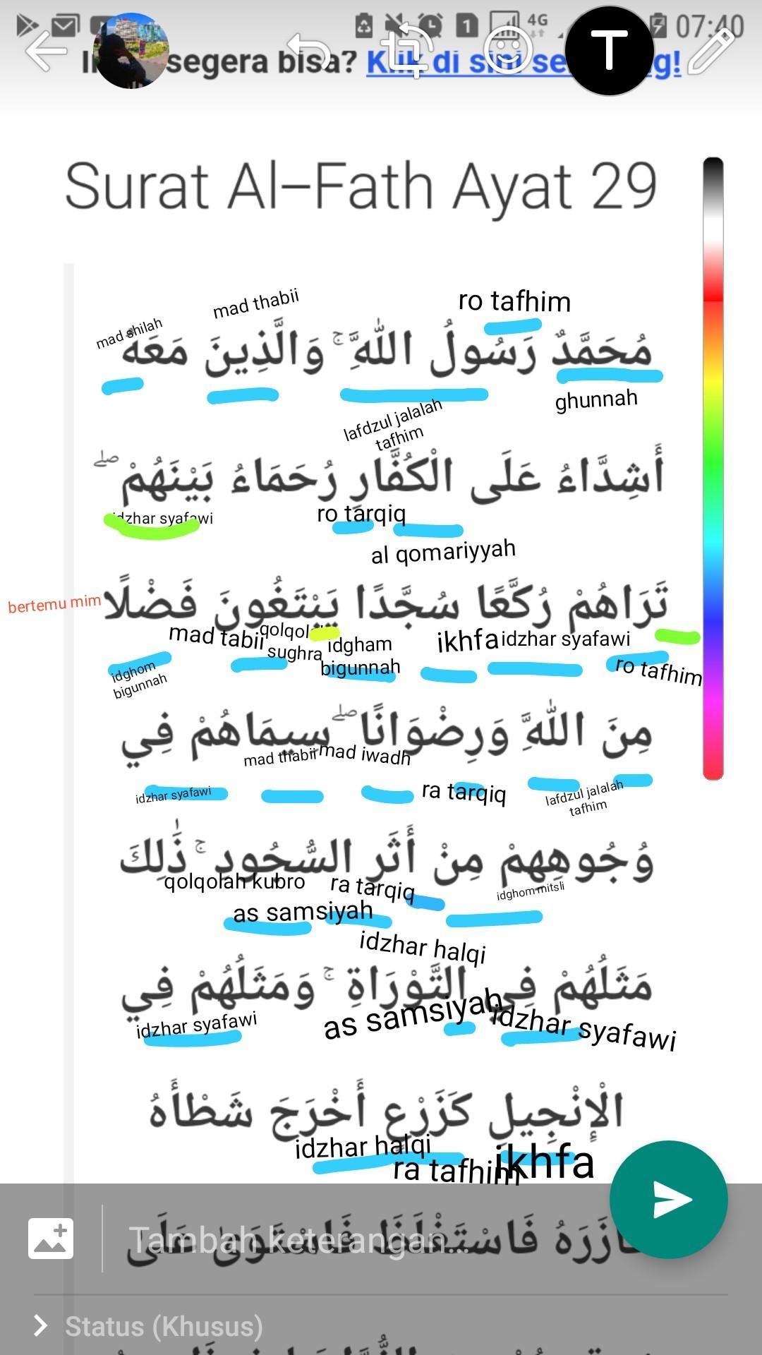 Detail Bacaan Surat Al Fath Nomer 31