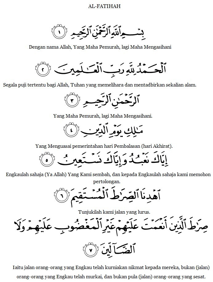 Detail Bacaan Surat Al Fatihah Nomer 38