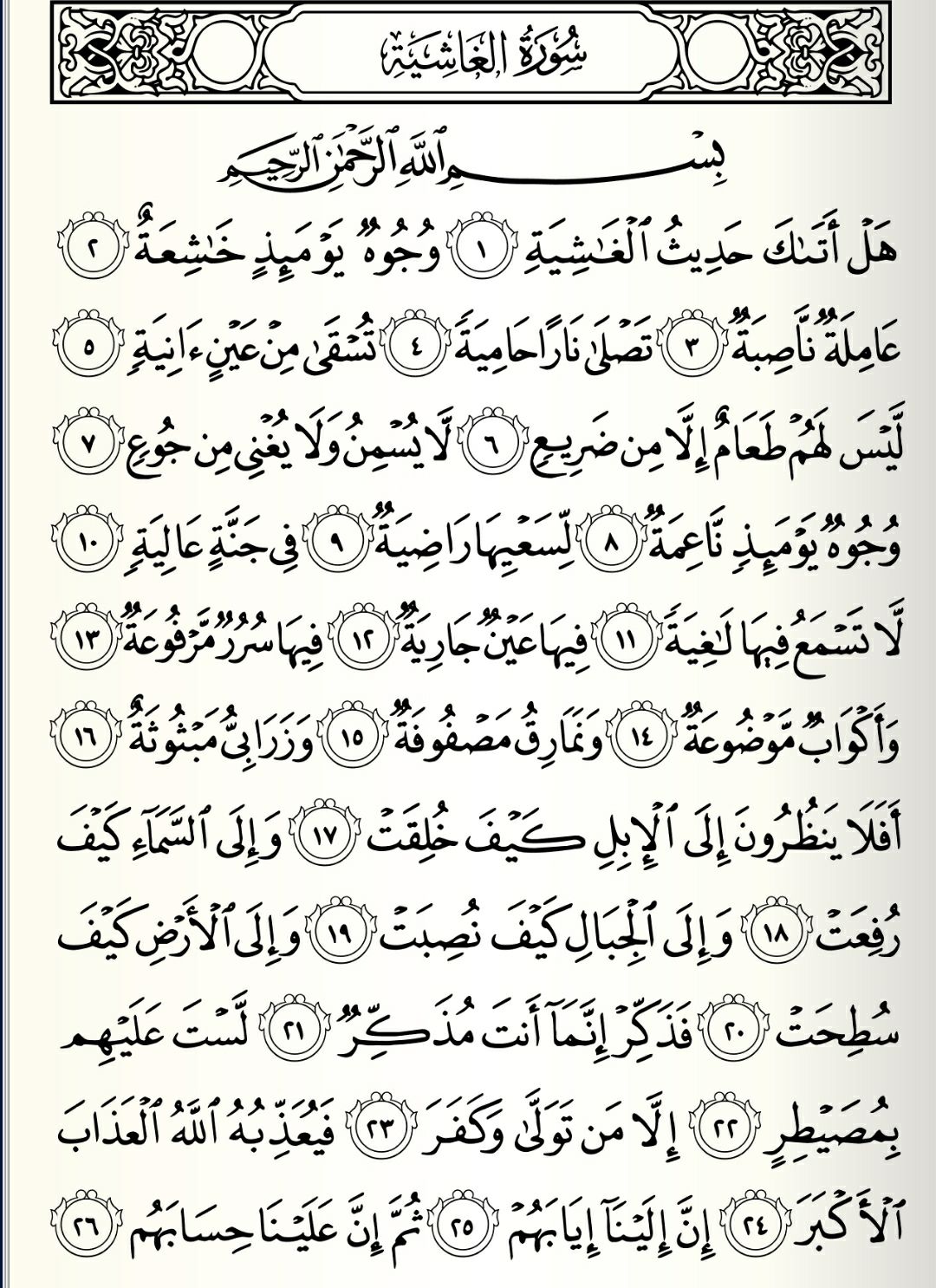 Detail Bacaan Surat Al Ghasiyah Nomer 4