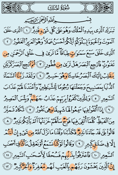 Detail Bacaan Surat Al Mulk Lengkap Nomer 33