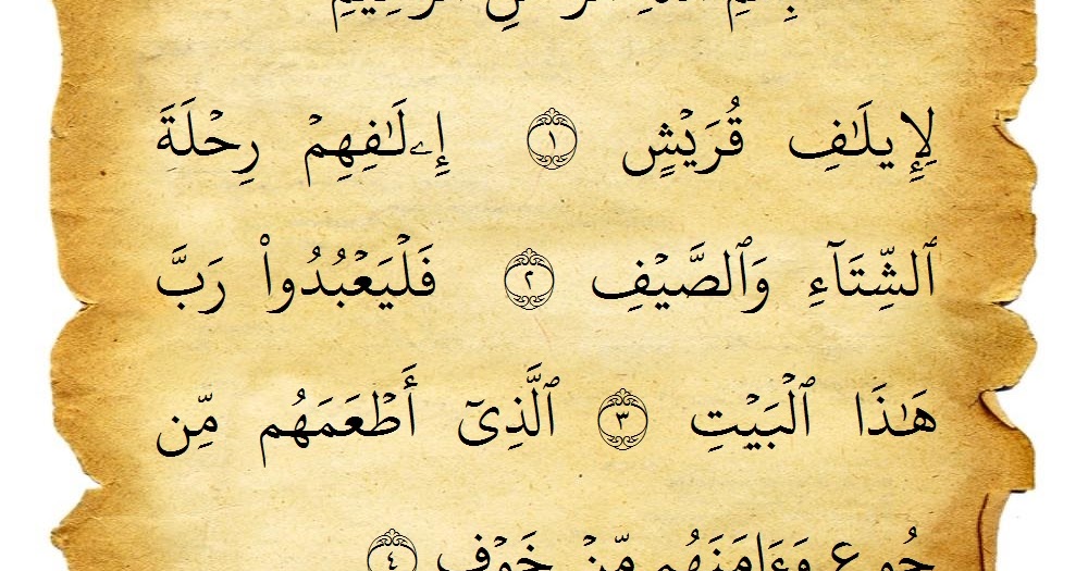 Detail Bacaan Surat Al Quraisy Nomer 19