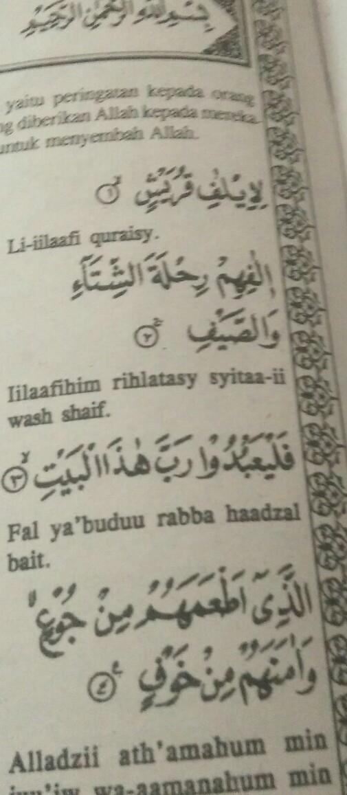 Detail Bacaan Surat Al Quraisy Nomer 46