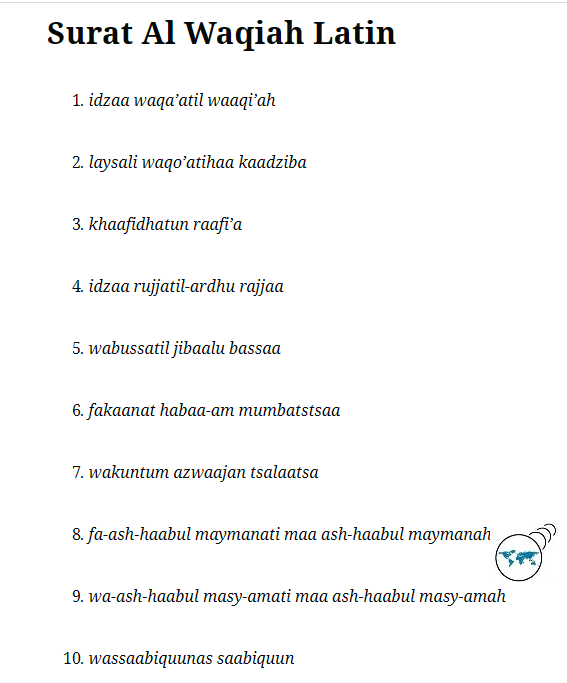 Detail Bacaan Surat Al Waqiah Pembuka Rezeki Nomer 49