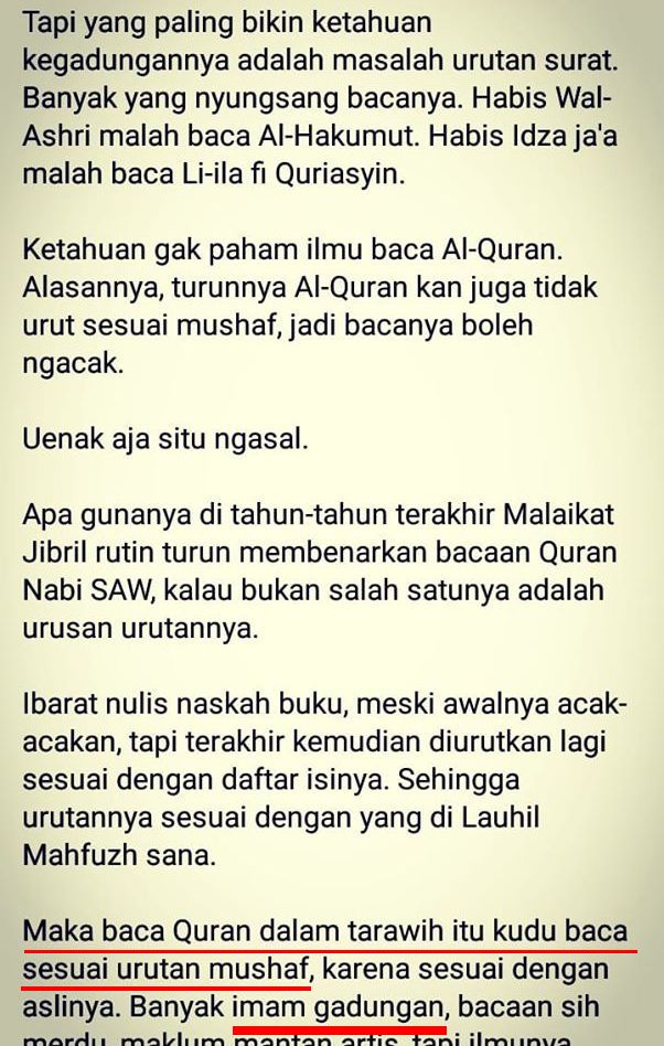 Detail Bacaan Surat Dalam Shalat Tarawih Nomer 26