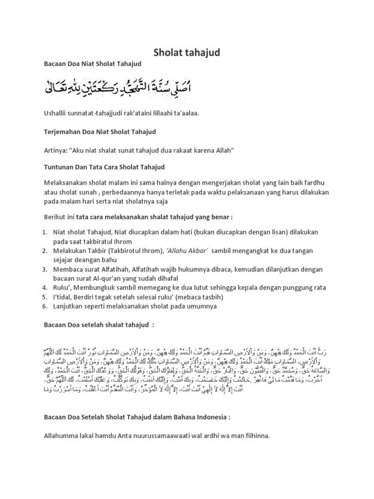 Detail Bacaan Surat Dalam Sholat Tahajud Nomer 8